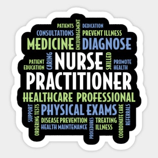 Nurse Practitioner - Np Words For Np Sticker